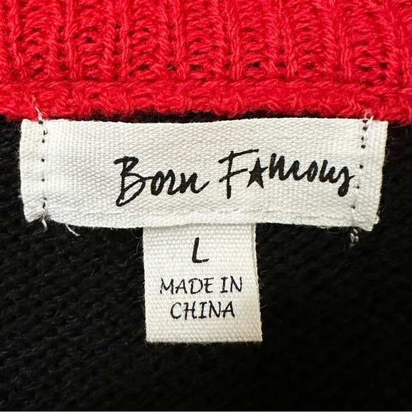 Born Famous Santa Crewneck Long Sleeves Sweater Dress, Sz Large - Picture 11 of 14